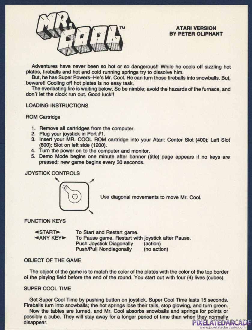 Mr. Cool: Instruction Manual - Page 2