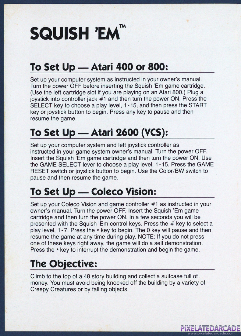 Squish 'Em: Instruction Manual - Page 2