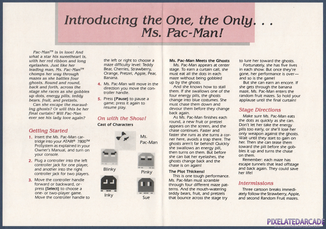 Ms. Pac-Man: Instruction Manual - Page 2