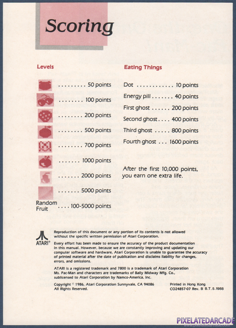 Ms. Pac-Man: Instruction Manual - Page 3