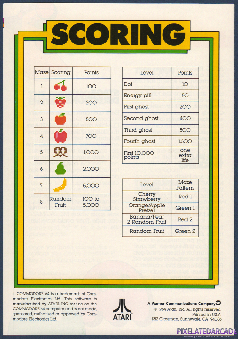 Ms. Pac-Man: Instruction Manual - Page 3