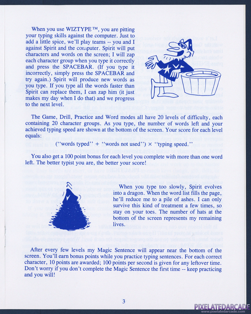 Wizard of Id's WizType: Instruction Manual - Page 3