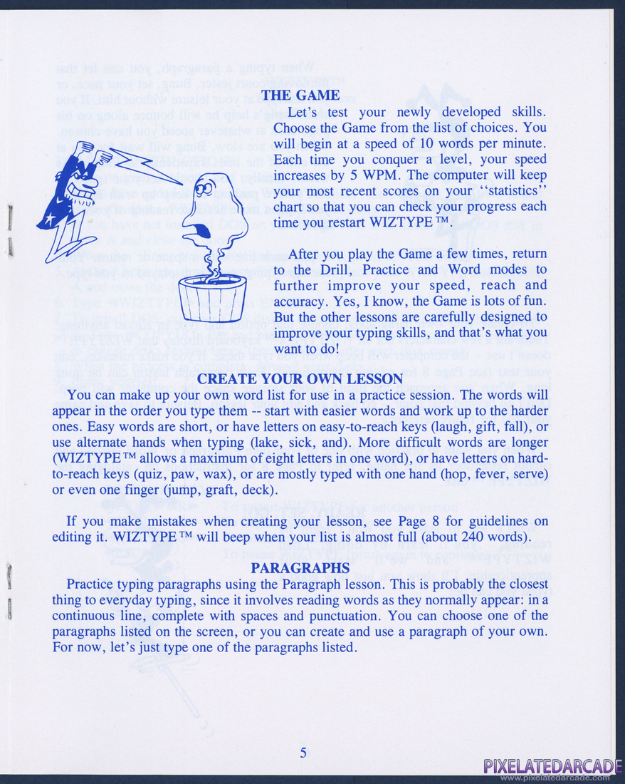 Wizard of Id's WizType: Instruction Manual - Page 5