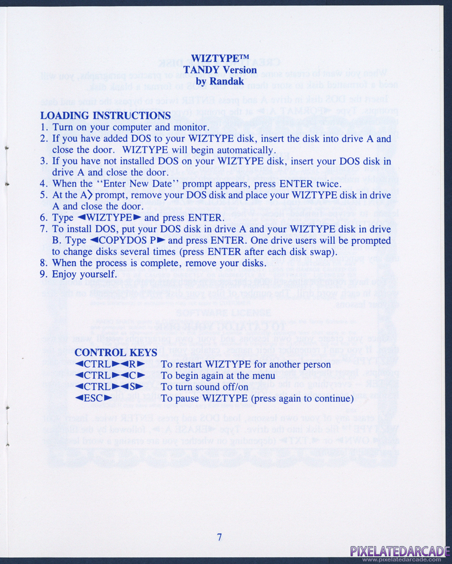 Wizard of Id's WizType: Instruction Manual - Page 7