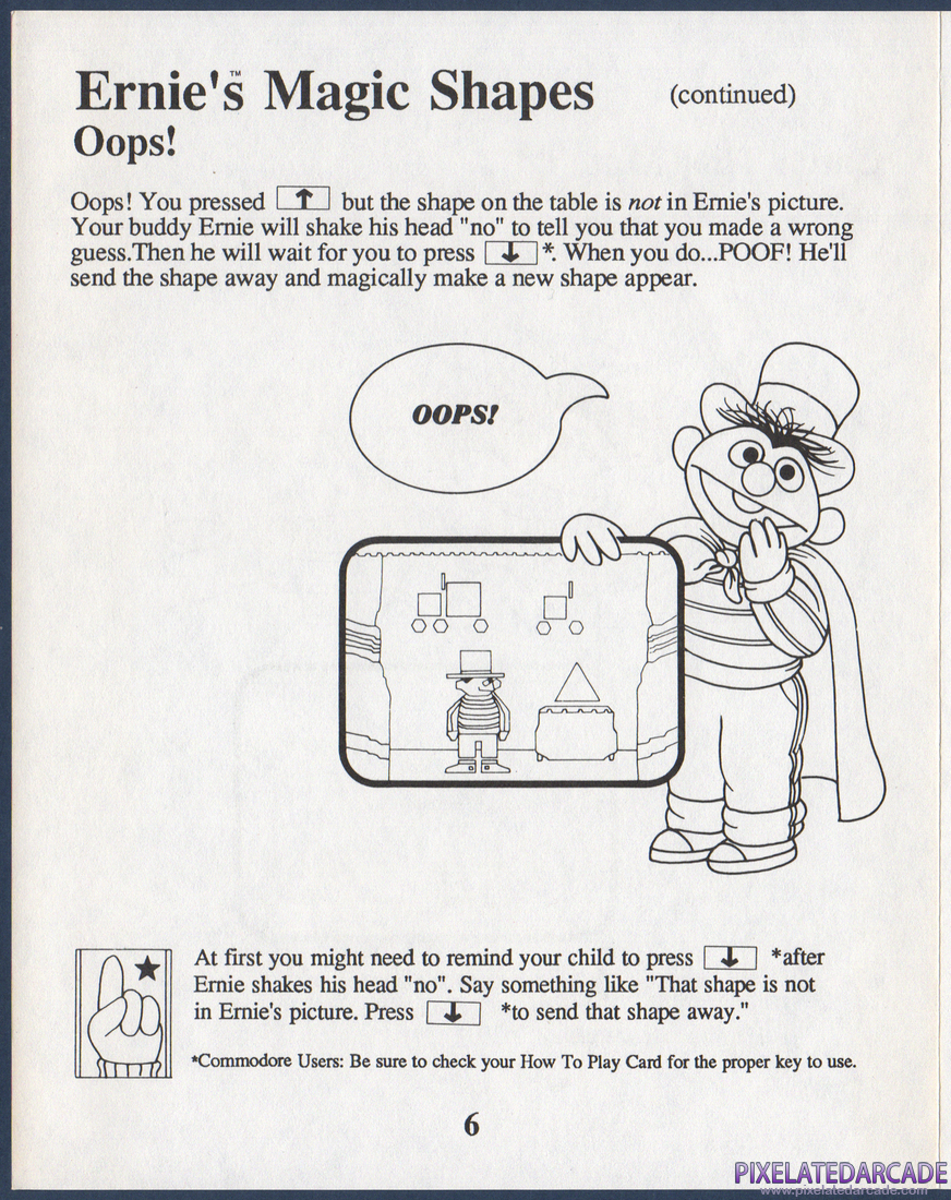 Ernie's Magic Shapes: Instruction Manual - Page 6