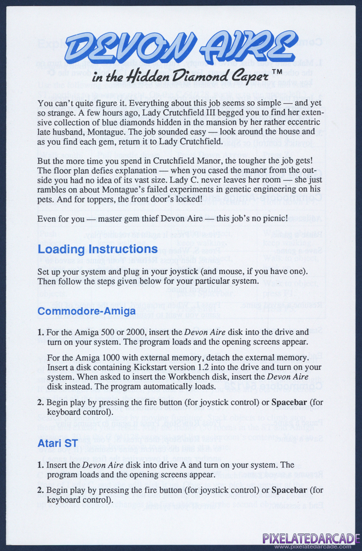 Devon Aire in the Hidden Diamond Caper: Instruction Manual - Page 1