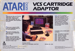 Atari VCS Cartridge Adaptor - Box Back