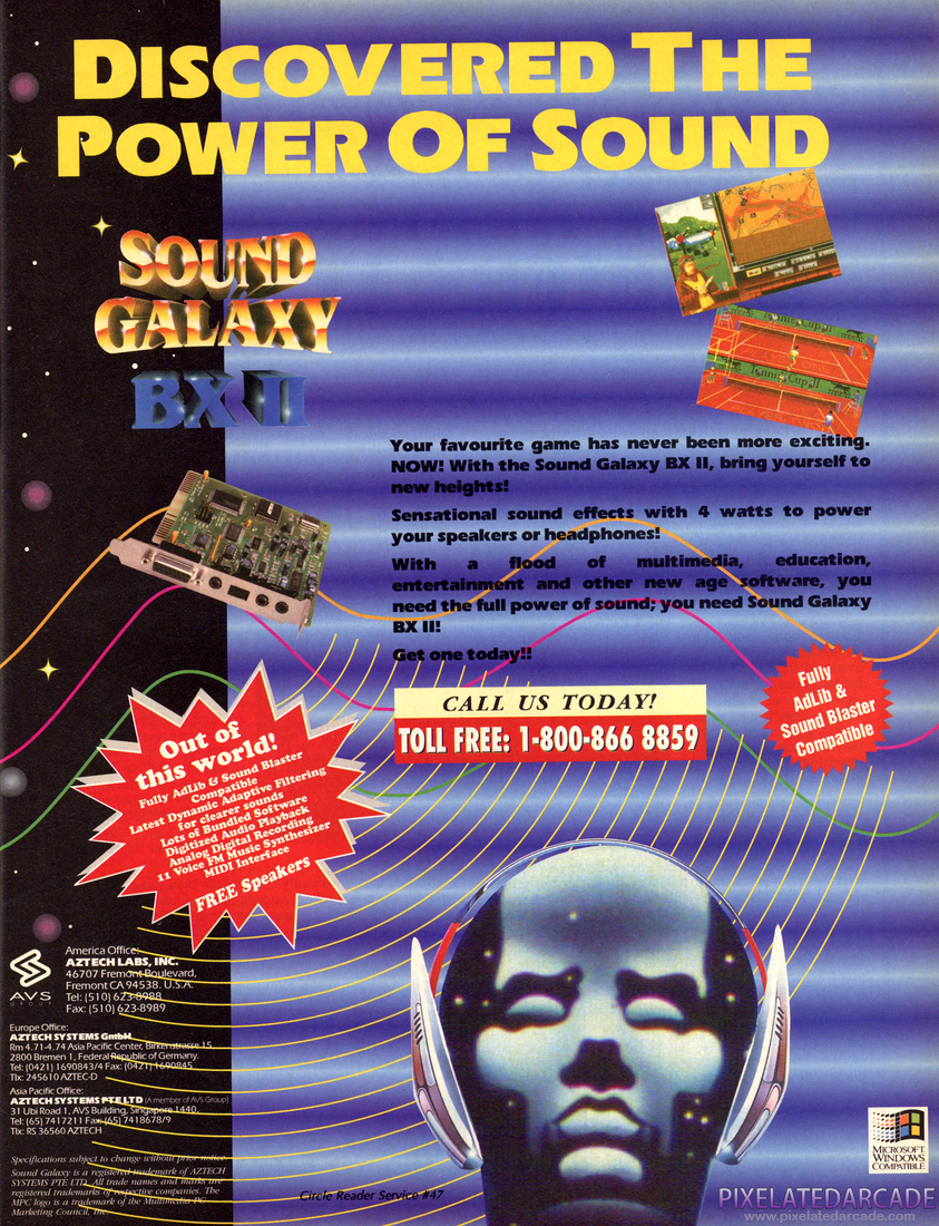  Photo: Sound Galaxy BX II November 1992 magazine ad