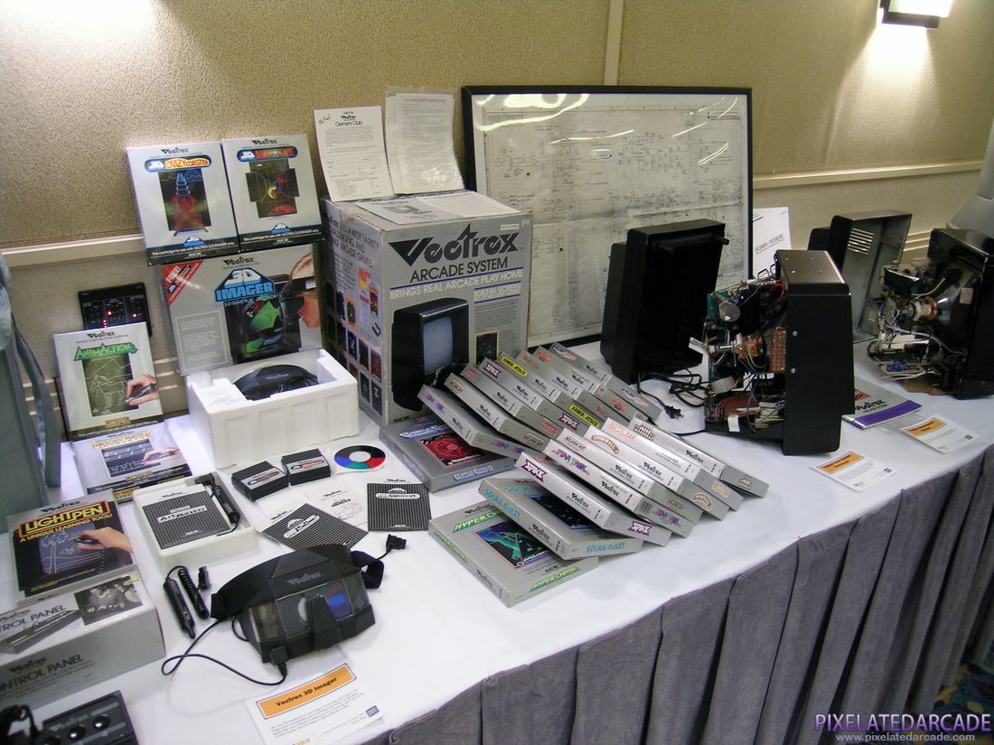 Vectrex Photo: Vectrex system and games on display at Classic Gaming Expo 2005