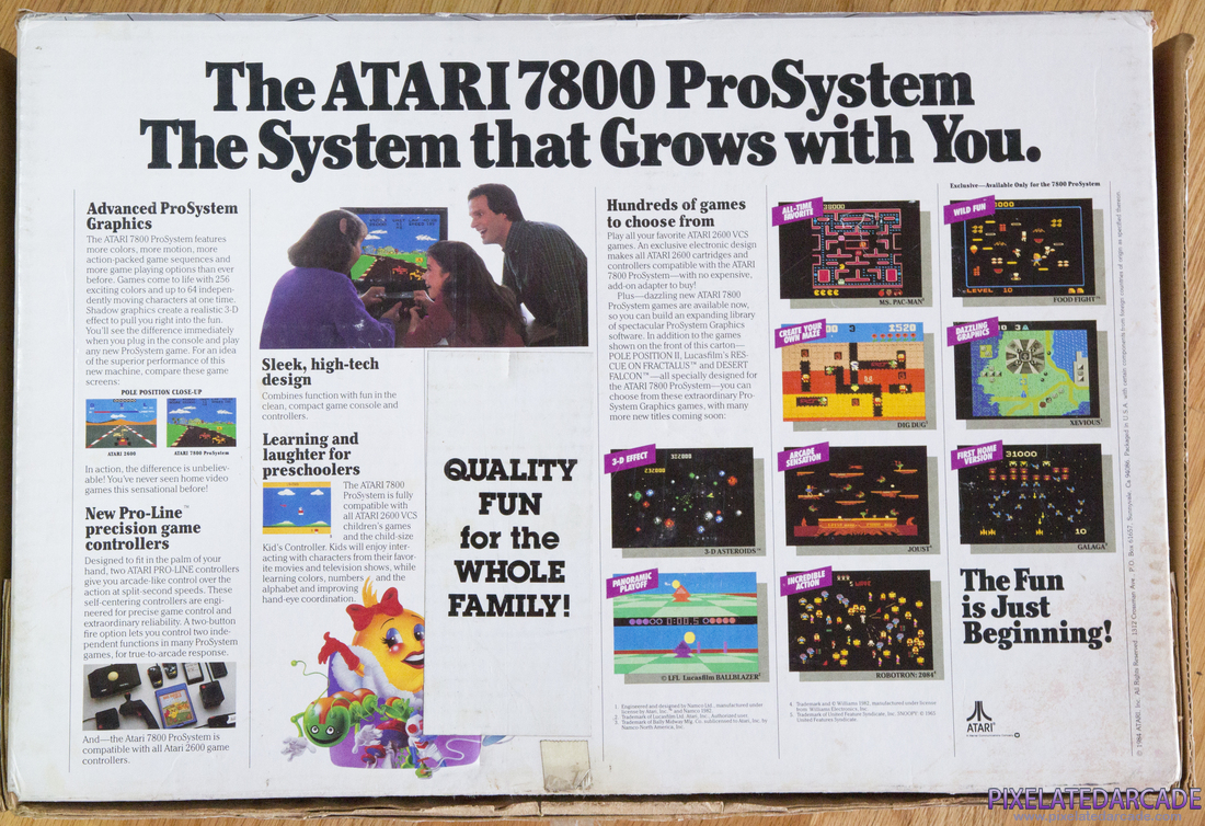 Atari 7800 Photo: Box Back