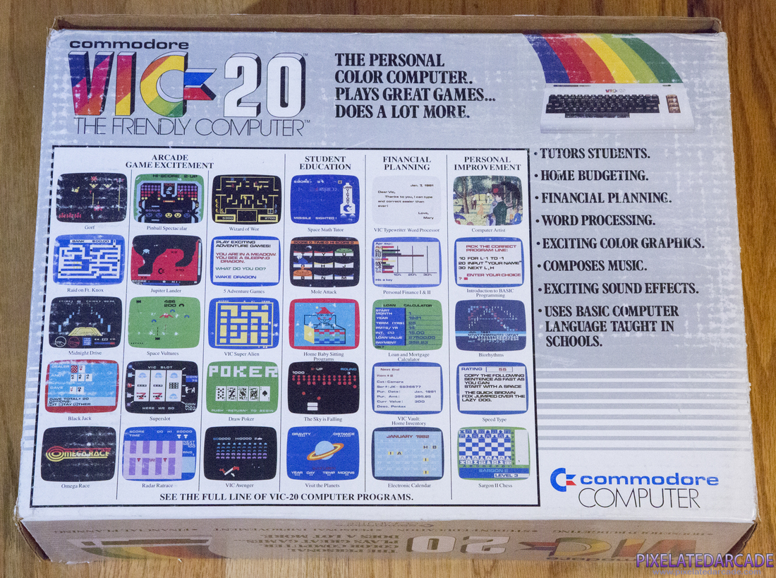 Commodore VIC-20 Photo: Commodore VIC-20 - Box back