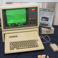 Apple IIe computer with monochrome display at MAGFest in 2016