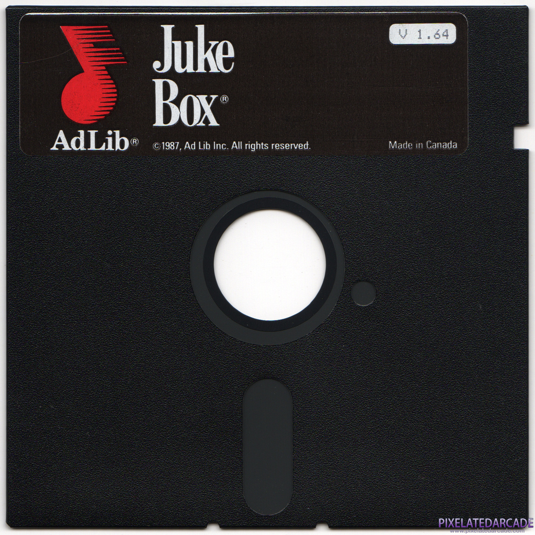 AdLib Music Synthesizer Photo: AdLib card - included software - 5.25" disk