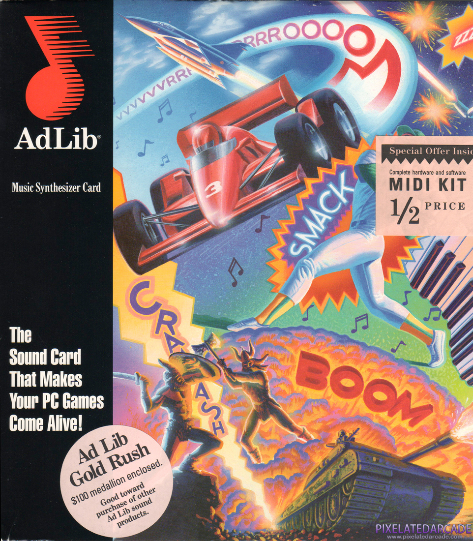 AdLib Music Synthesizer Photo: AdLib card box front