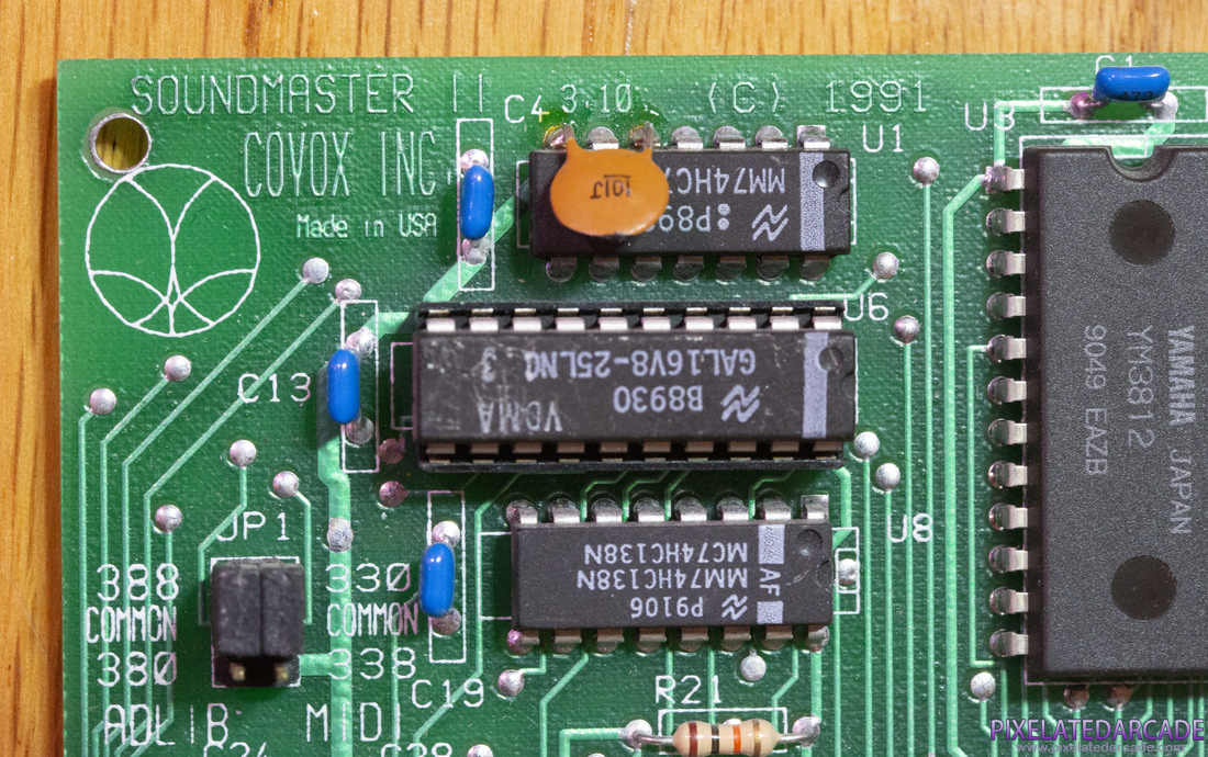 Covox Sound Master II Photo: Covox Sound Master II card - Closeup