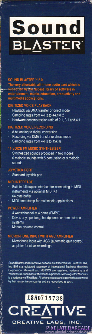 Sound Blaster Photo: Sound Blaster v2.0 Deluxe Edition - Box Right Side