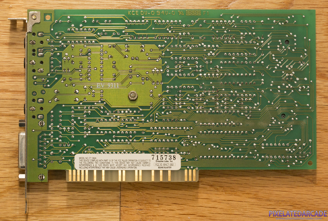 Sound Blaster Photo: Sound Blaster Model # CT1350B sound card - back
