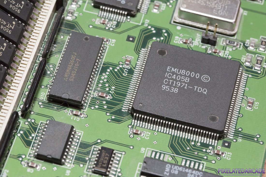 Sound Blaster AWE32 Photo: Sound Blaster AWE32 EMU synthesis chip
