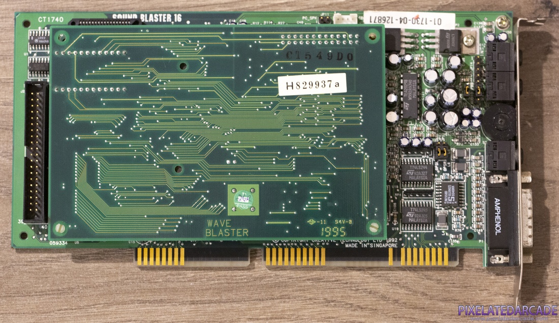 Wave Blaster Photo: WaveBlaster Daughterboard connected to Sound Blaster 16 card