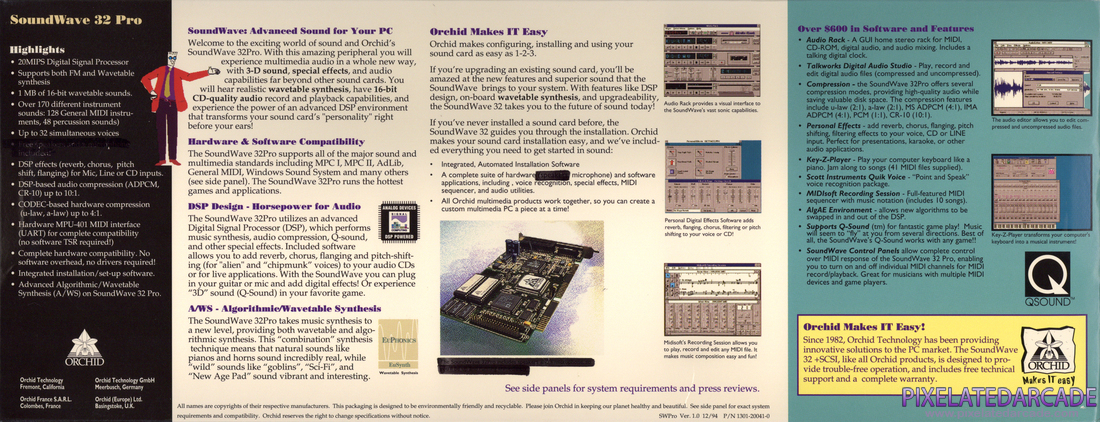 Orchid SoundWave 32 Photo: Orchid SoundWave 32 Pro - Box Back