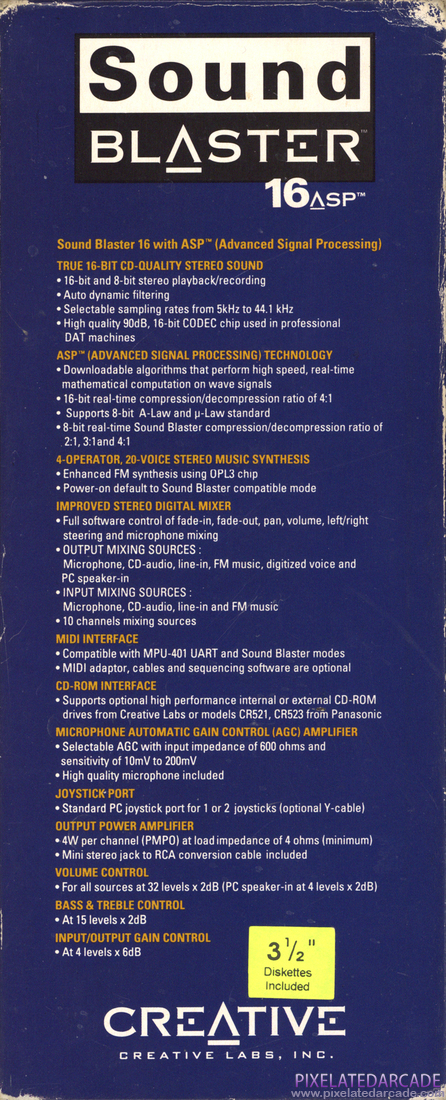 Sound Blaster 16 Photo: Sound Blaster 16 ASP - Box Right Side