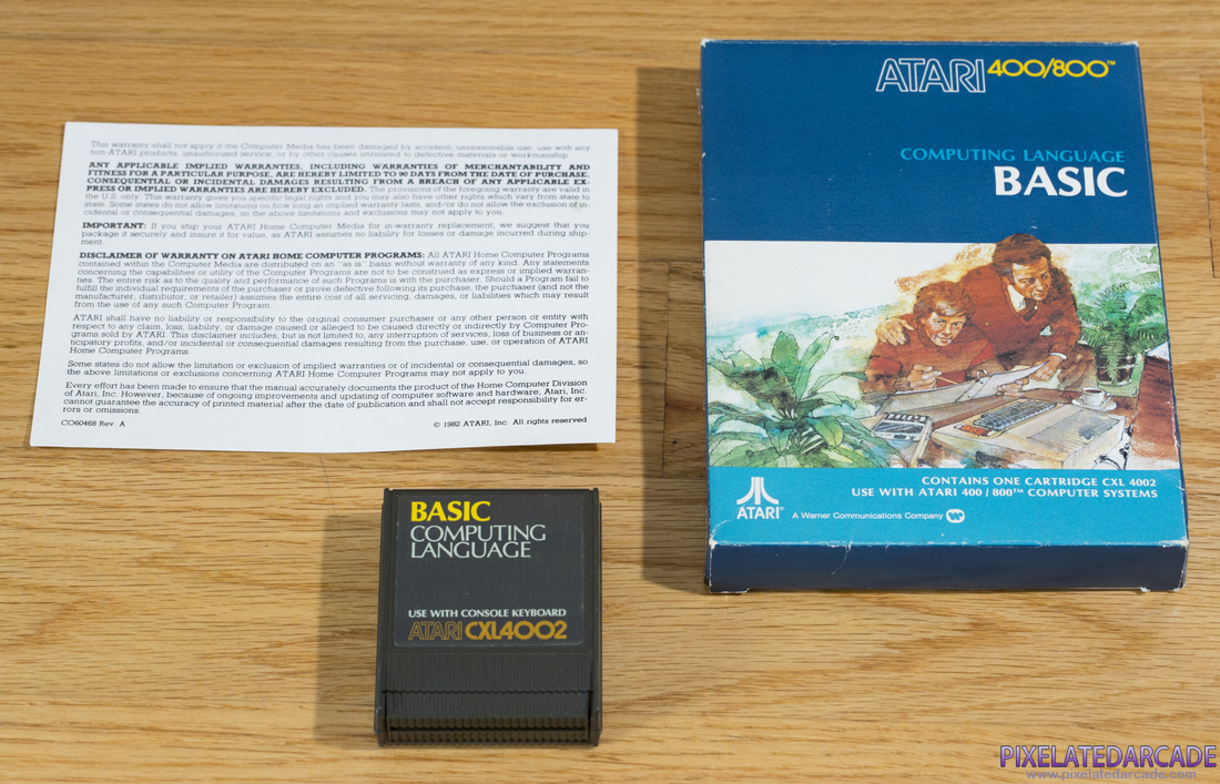 Requires Atari BASIC Photo: Atari Cartridge BASIC - Photo of box and cartridge
