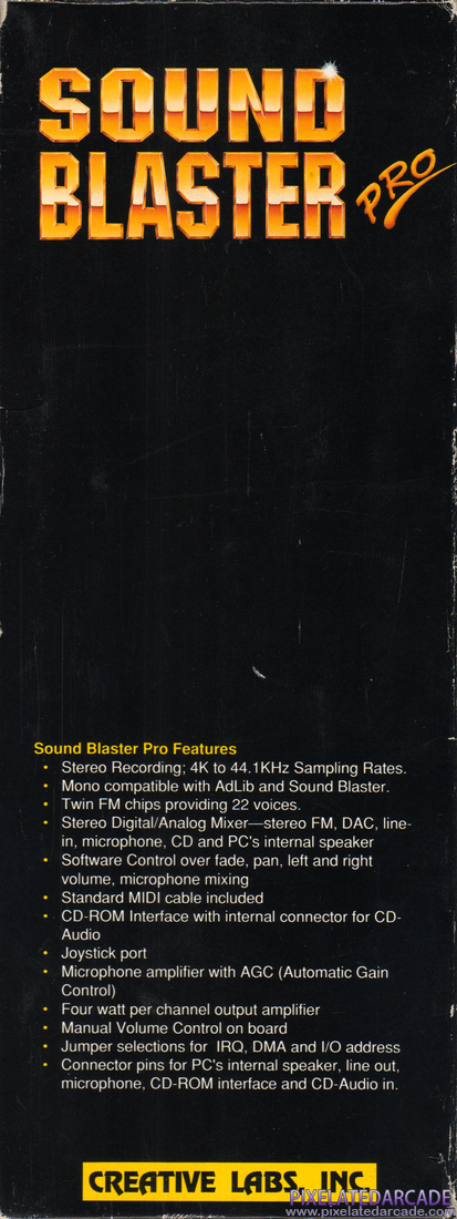 Sound Blaster Pro Photo: Sound Blaster Pro 1 - Box left side