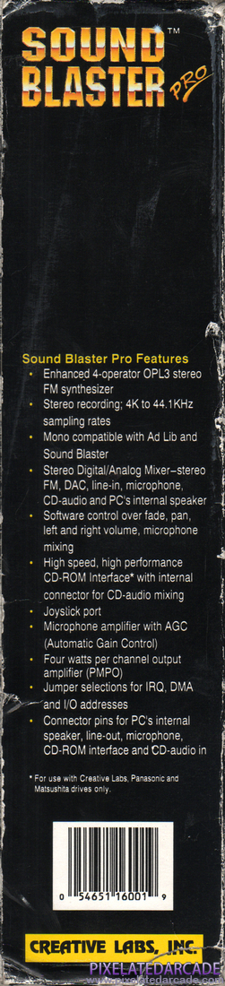 Sound Blaster Pro Photo: Sound Blaster Pro 2 - Box left side