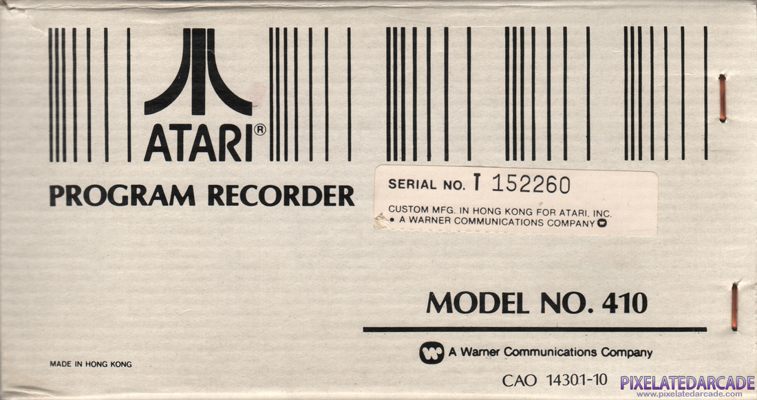 Cassette Tape Photo: Atari 410 Program Recorder - Inner Box Top