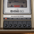 Atari 410 Program Recorder buttons closeup