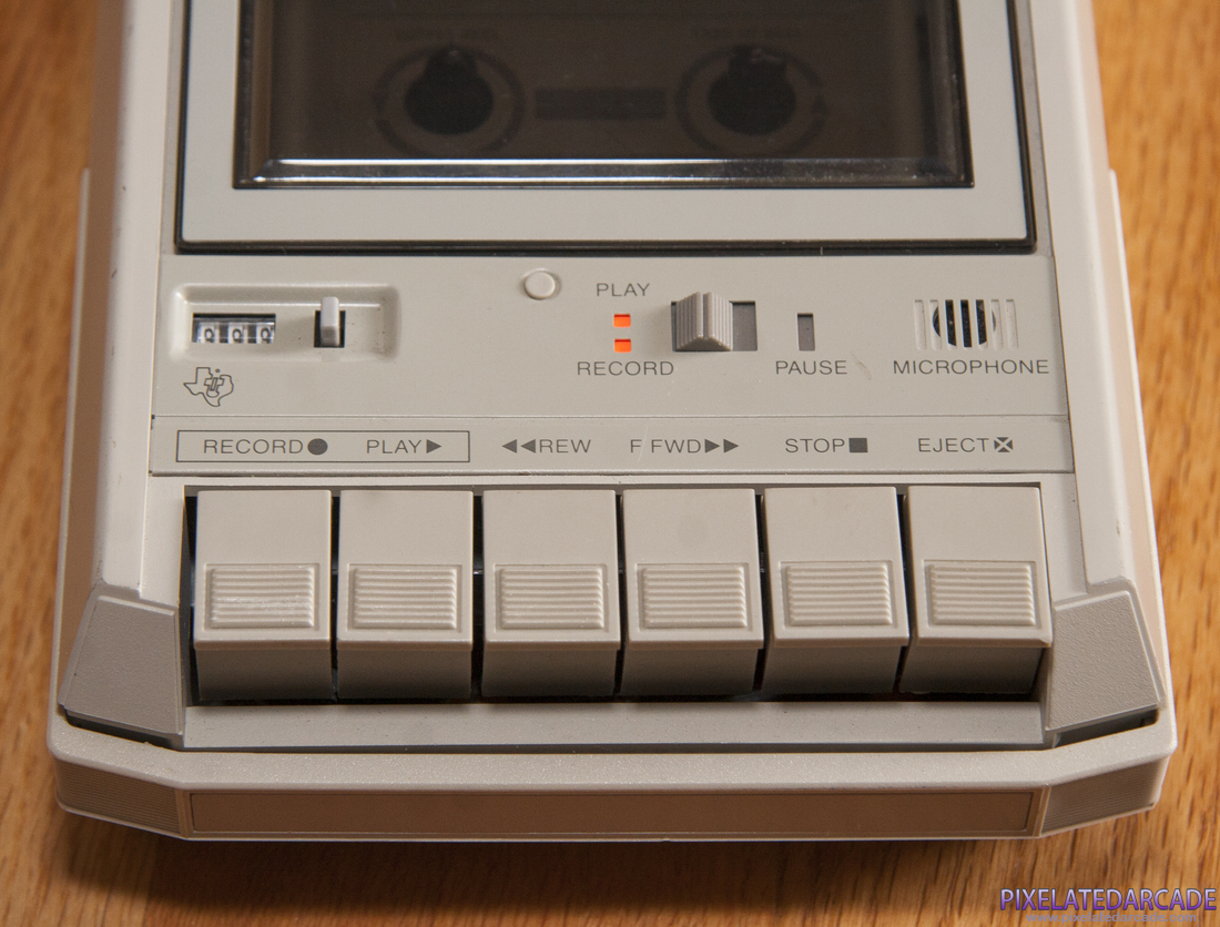Cassette Tape Photo: Texas Instruments Program Recorder closeup