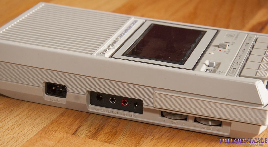 Cassette Tape Photo: Texas Instruments Program Recorder controls and wire connections