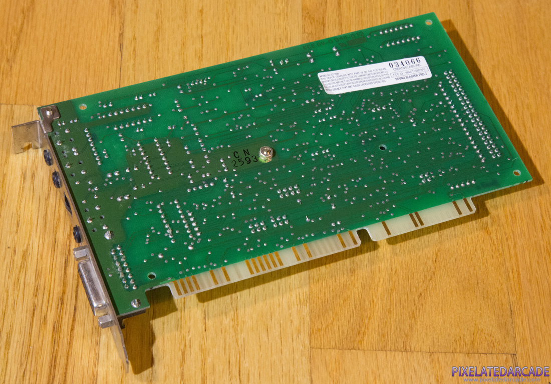 Sound Blaster Pro Photo: Sound Blaster Pro 2 card - Back