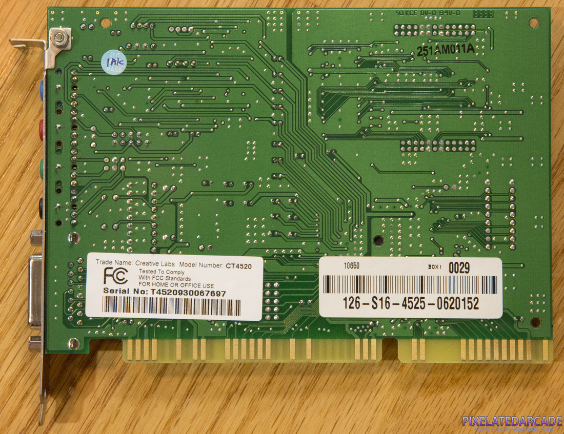 Sound Blaster 16 Photo: Sound Blaster 16 WavEffects Card - Back