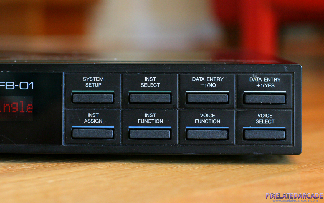 Yamaha FB-01 FM Sound Generator Photo: Yamaha FB-01 FM Sound Generator button panel
