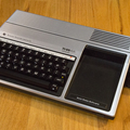 TI-99/4A computer with TI Speech Synthesizer attached