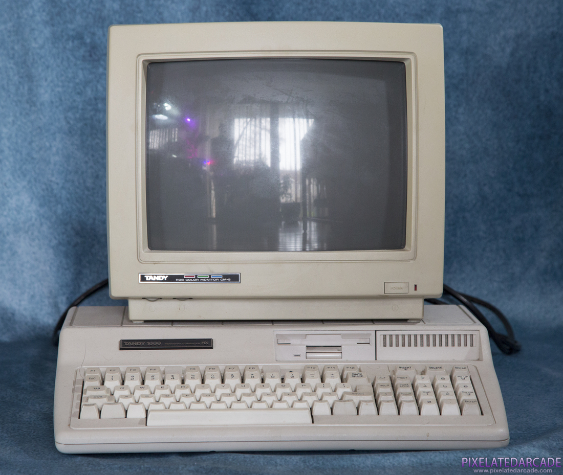 Tandy/PCjr Photo: Tandy 1000 HX computer and monitor