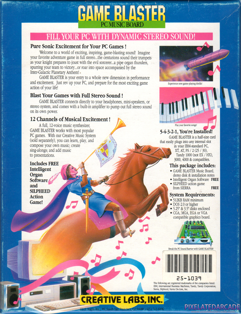 CMS / Game Blaster Photo: GameBlaster box back