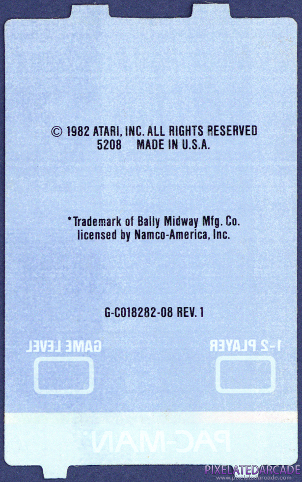 Pac-Man - Atari 5200 Overlay back