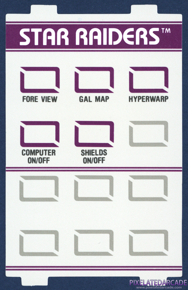 Star Raiders - Atari 2600 Overlay front