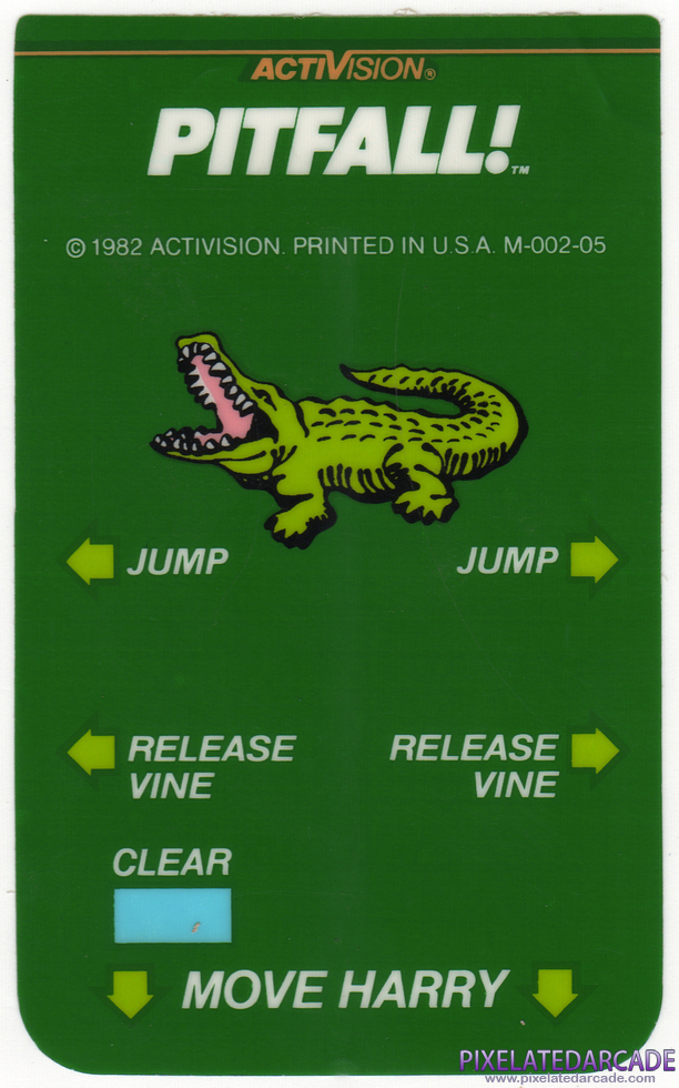 Pitfall! - Intellivision Overlay front