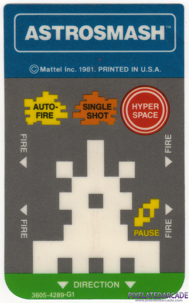 Astrosmash - Intellivision Overlay front
