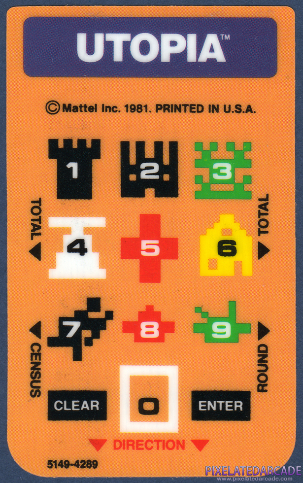 Utopia - Intellivision Overlay front