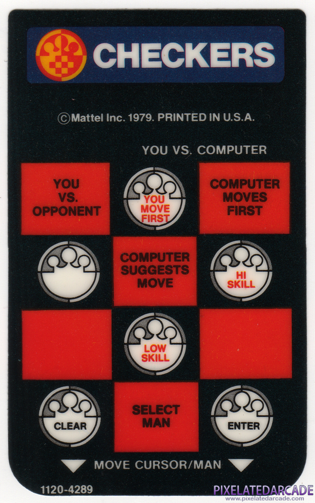 Checkers - Intellivision Overlay front