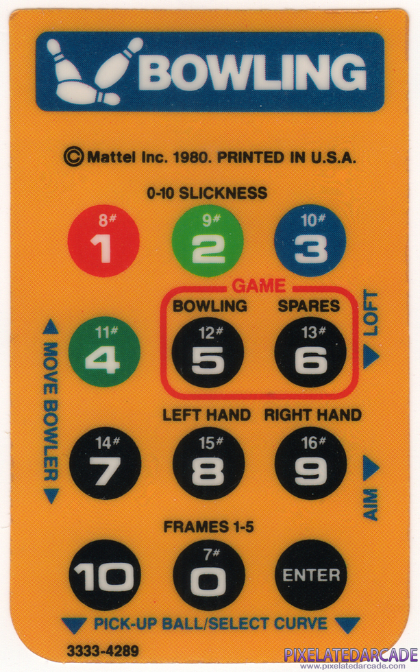 PBA Bowling - Intellivision Overlay front