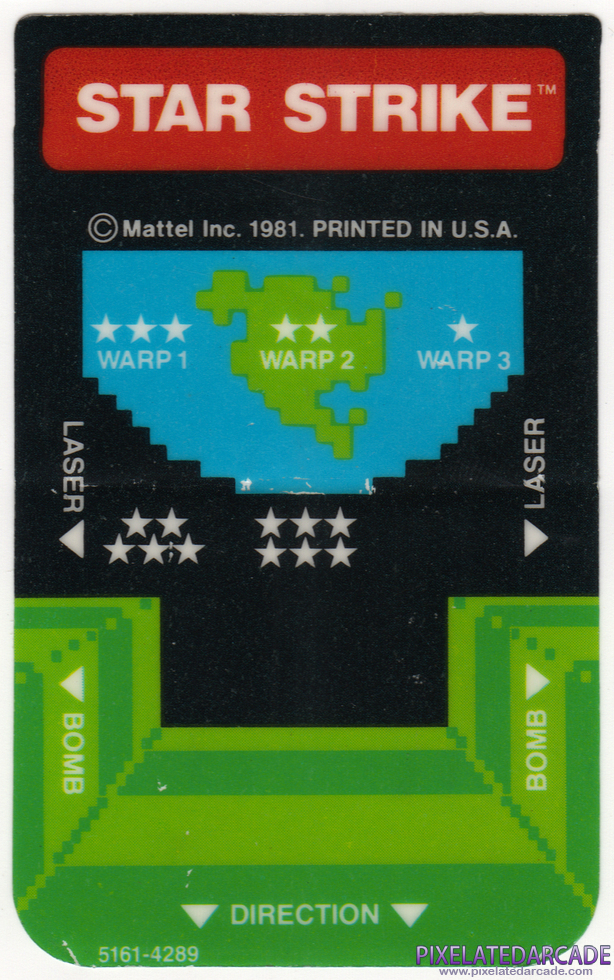 Star Strike - Intellivision Overlay front