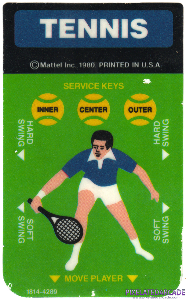Tennis - Intellivision Overlay front