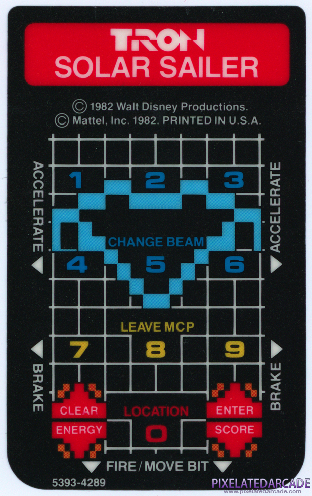 TRON: Solar Sailer - Intellivision Overlay front