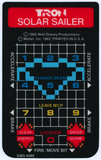 TRON: Solar Sailer - Intellivision Overlay front scan