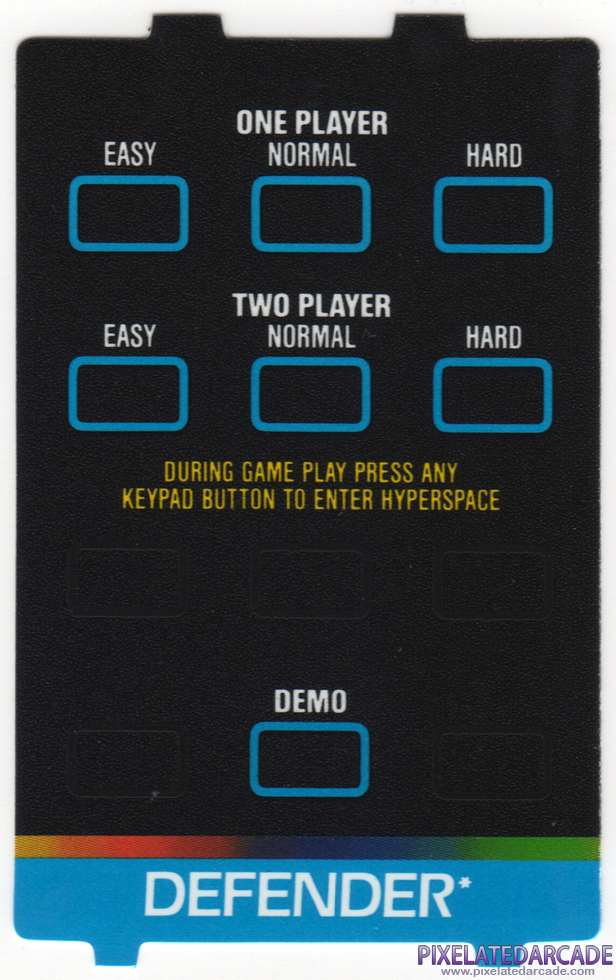 Defender - Atari 5200 Overlay front